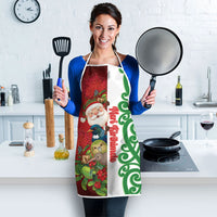 Meri Kirihimete New Zealand Apron Cute Santa NZ Animals and Pohutukawa LT14 - Polynesian Pride