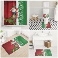 Meri Kirihimete New Zealand Bathroom Set Cute Santa NZ Animals and Pohutukawa LT14 - Polynesian Pride