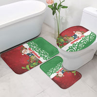 Meri Kirihimete New Zealand Bathroom Set Cute Santa NZ Animals and Pohutukawa LT14 - Polynesian Pride