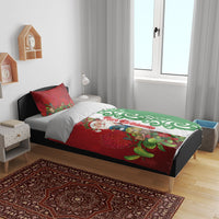 Meri Kirihimete New Zealand Bedding Set Cute Santa NZ Animals and Pohutukawa LT14 - Polynesian Pride