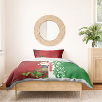 Meri Kirihimete New Zealand Bedding Set Cute Santa NZ Animals and Pohutukawa LT14 - Polynesian Pride
