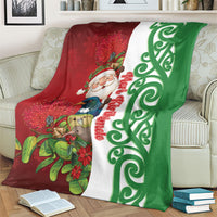 Meri Kirihimete New Zealand Blanket Cute Santa NZ Animals and Pohutukawa LT14 - Polynesian Pride