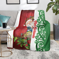 Meri Kirihimete New Zealand Blanket Cute Santa NZ Animals and Pohutukawa LT14 - Polynesian Pride