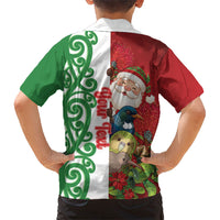 Meri Kirihimete New Zealand Personalised Family Matching Tank Maxi Dress and Hawaiian Shirt Cute Santa NZ Animals and Pohutukawa LT14 - Polynesian Pride