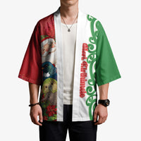 Meri Kirihimete New Zealand Personalised Kimono Cute Santa NZ Animals and Pohutukawa LT14 - Polynesian Pride