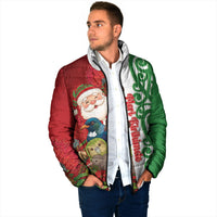 Meri Kirihimete New Zealand Personalised Padded Jacket Cute Santa NZ Animals and Pohutukawa LT14 - Polynesian Pride