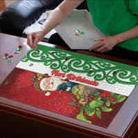 Meri Kirihimete New Zealand Puzzle Cute Santa NZ Animals and Pohutukawa LT14 - Polynesian Pride