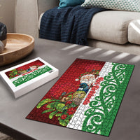 Meri Kirihimete New Zealand Puzzle Cute Santa NZ Animals and Pohutukawa LT14 - Polynesian Pride