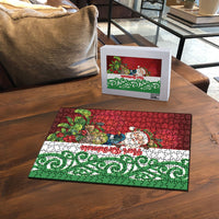 Meri Kirihimete New Zealand Puzzle Cute Santa NZ Animals and Pohutukawa LT14 - Polynesian Pride