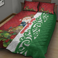 Meri Kirihimete New Zealand Quilt Bed Set Cute Santa NZ Animals and Pohutukawa LT14 - Polynesian Pride