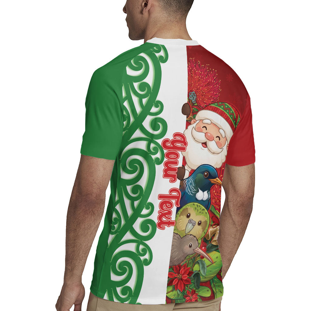 Meri Kirihimete New Zealand Personalised Rugby Jersey Cute Santa NZ Animals and Pohutukawa LT14 - Polynesian Pride