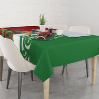 Meri Kirihimete New Zealand Tablecloth Cute Santa NZ Animals and Pohutukawa LT14 - Polynesian Pride