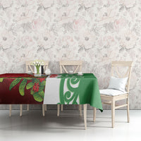 Meri Kirihimete New Zealand Tablecloth Cute Santa NZ Animals and Pohutukawa LT14 - Polynesian Pride