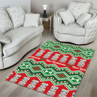 New Zealand Christmas In July Area Rug Meri Kirihimete Hei Tiki Taniko Motifs Seamless LT14 - Polynesian Pride