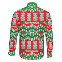 New Zealand Christmas In July Family Matching Mermaid Dress and Hawaiian Shirt Meri Kirihimete Hei Tiki Taniko Motifs Seamless LT14 - Polynesian Pride