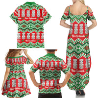 New Zealand Christmas In July Family Matching Summer Maxi Dress and Hawaiian Shirt Meri Kirihimete Hei Tiki Taniko Motifs Seamless LT14 - Polynesian Pride