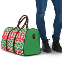 New Zealand Christmas In July Travel Bag Meri Kirihimete Hei Tiki Taniko Motifs Seamless LT14 - Polynesian Pride