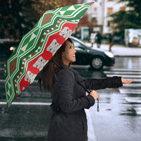 New Zealand Christmas In July Umbrella Meri Kirihimete Hei Tiki Taniko Motifs Seamless LT14 - Polynesian Pride