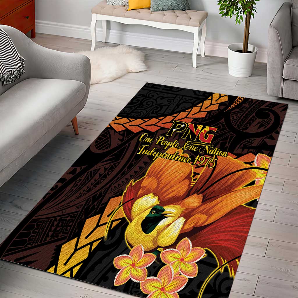 Papua New Guinea Independence Day Area Rug 50th Anniversary Papua Niu Gini Bird Of Paradise LT14 - Polynesian Pride