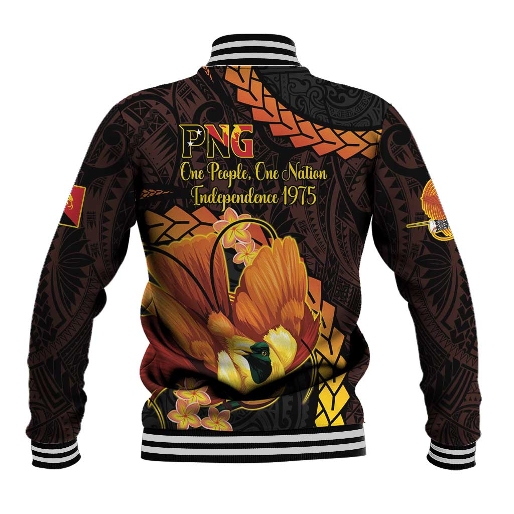 Papua New Guinea Independence Day Baseball Jacket 50th Anniversary Papua Niu Gini Bird Of Paradise LT14 - Polynesian Pride