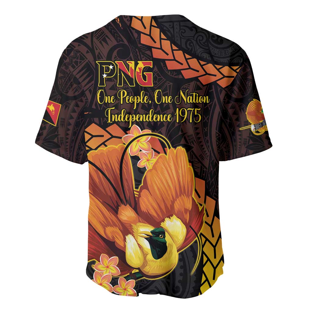 Papua New Guinea Independence Day Baseball Jersey 50th Anniversary Papua Niu Gini Bird Of Paradise LT14 - Polynesian Pride