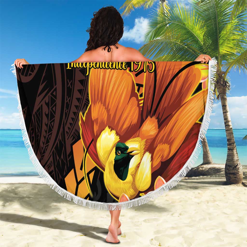 Papua New Guinea Independence Day Beach Blanket 50th Anniversary Papua Niu Gini Bird Of Paradise LT14 - Polynesian Pride