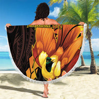 Papua New Guinea Independence Day Beach Blanket 50th Anniversary Papua Niu Gini Bird Of Paradise LT14 - Polynesian Pride