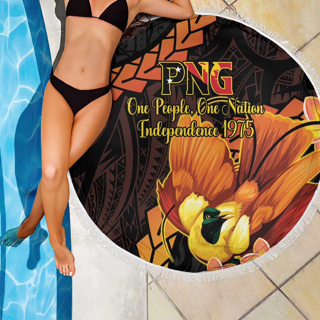 Papua New Guinea Independence Day Beach Blanket 50th Anniversary Papua Niu Gini Bird Of Paradise LT14 - Polynesian Pride