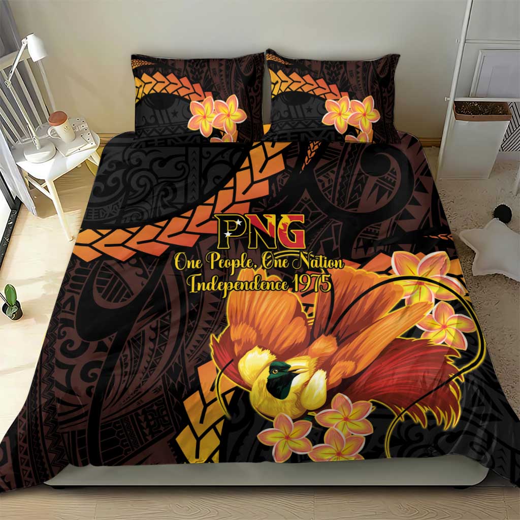 Papua New Guinea Independence Day Bedding Set 50th Anniversary Papua Niu Gini Bird Of Paradise LT14 - Polynesian Pride