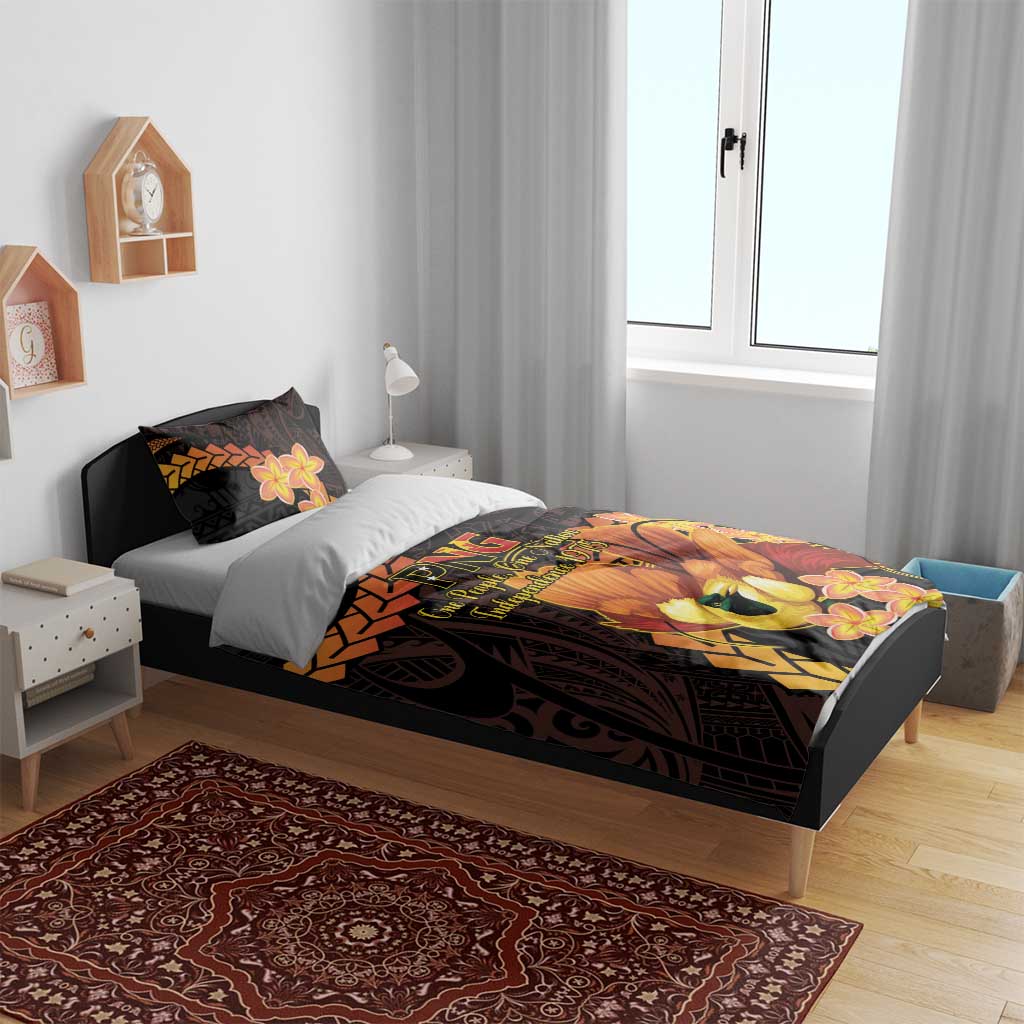 Papua New Guinea Independence Day Bedding Set 50th Anniversary Papua Niu Gini Bird Of Paradise LT14 - Polynesian Pride