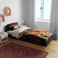 Papua New Guinea Independence Day Bedding Set 50th Anniversary Papua Niu Gini Bird Of Paradise LT14 - Polynesian Pride