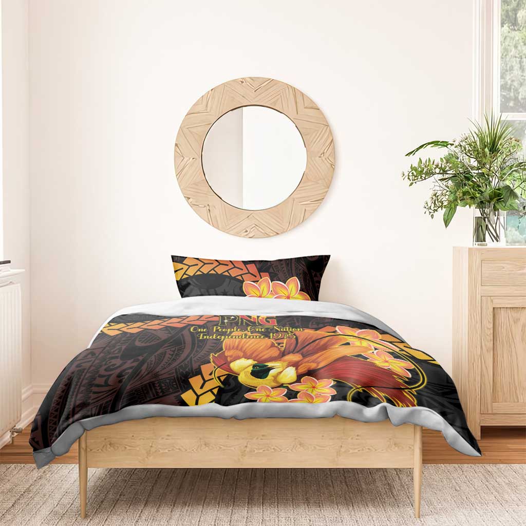 Papua New Guinea Independence Day Bedding Set 50th Anniversary Papua Niu Gini Bird Of Paradise LT14 - Polynesian Pride