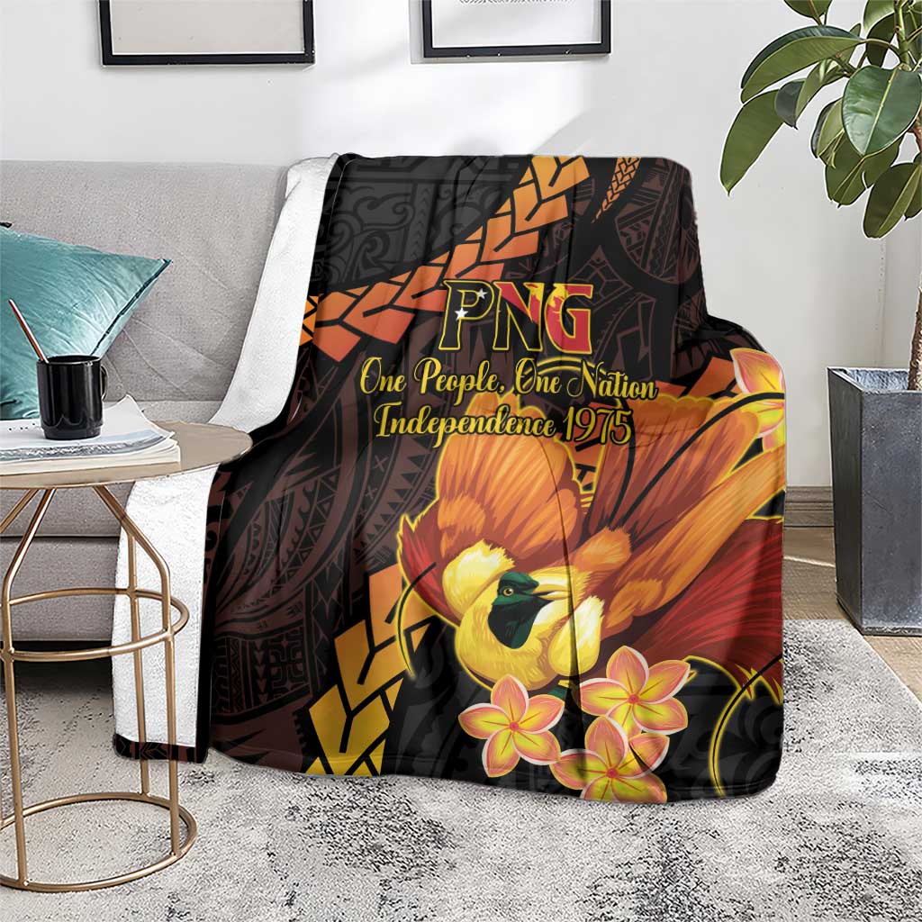 Papua New Guinea Independence Day Blanket 50th Anniversary Papua Niu Gini Bird Of Paradise LT14 - Polynesian Pride