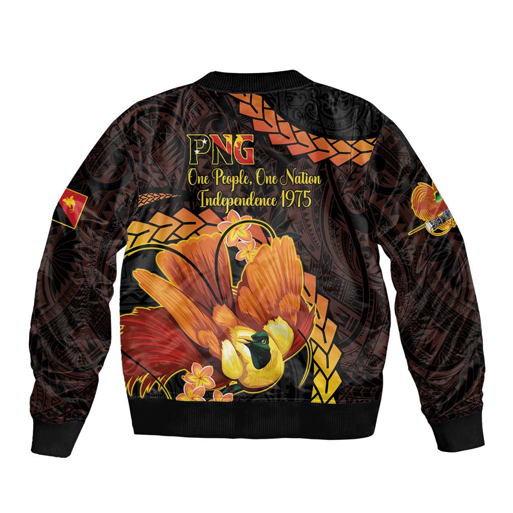 Papua New Guinea Independence Day Bomber Jacket 50th Anniversary Papua Niu Gini Bird Of Paradise LT14 - Polynesian Pride