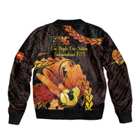Papua New Guinea Independence Day Bomber Jacket 50th Anniversary Papua Niu Gini Bird Of Paradise LT14 - Polynesian Pride