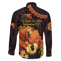Papua New Guinea Independence Day Family Matching Long Sleeve Bodycon Dress and Hawaiian Shirt 50th Anniversary Papua Niu Gini Bird Of Paradise LT14 - Polynesian Pride