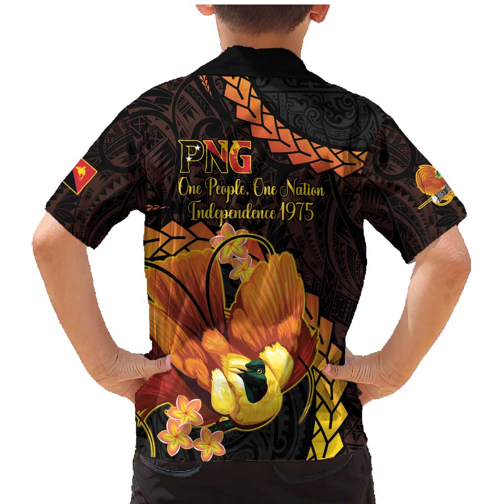 Papua New Guinea Independence Day Family Matching Mermaid Dress and Hawaiian Shirt 50th Anniversary Papua Niu Gini Bird Of Paradise LT14 - Polynesian Pride