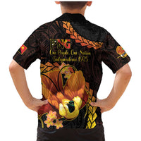Papua New Guinea Independence Day Family Matching Mermaid Dress and Hawaiian Shirt 50th Anniversary Papua Niu Gini Bird Of Paradise LT14 - Polynesian Pride
