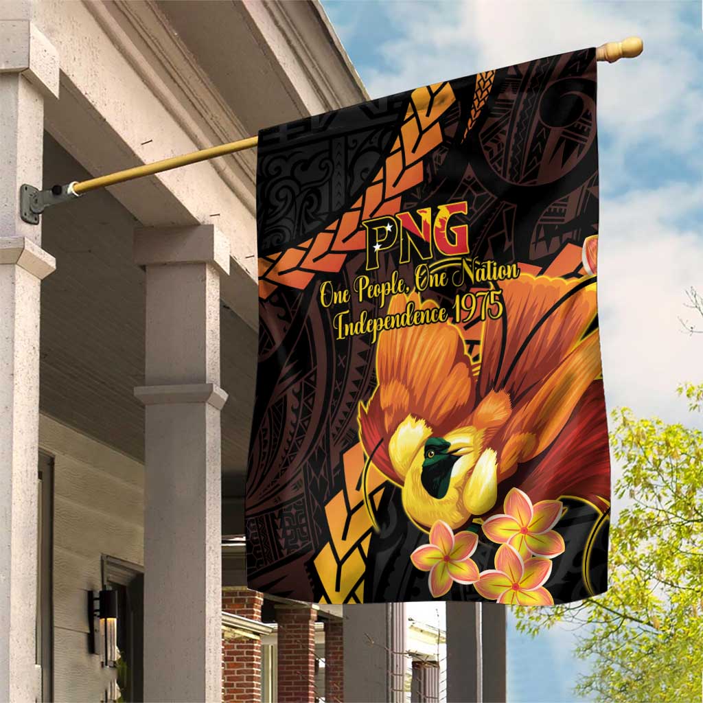 Papua New Guinea Independence Day Garden Flag 50th Anniversary Papua Niu Gini Bird Of Paradise LT14 House Flag Black - Polynesian Pride