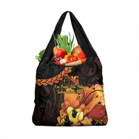 Papua New Guinea Independence Day Grocery Bag 50th Anniversary Papua Niu Gini Bird Of Paradise LT14 1-pack One Size Black - Polynesian Pride