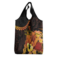 Papua New Guinea Independence Day Grocery Bag 50th Anniversary Papua Niu Gini Bird Of Paradise LT14 - Polynesian Pride