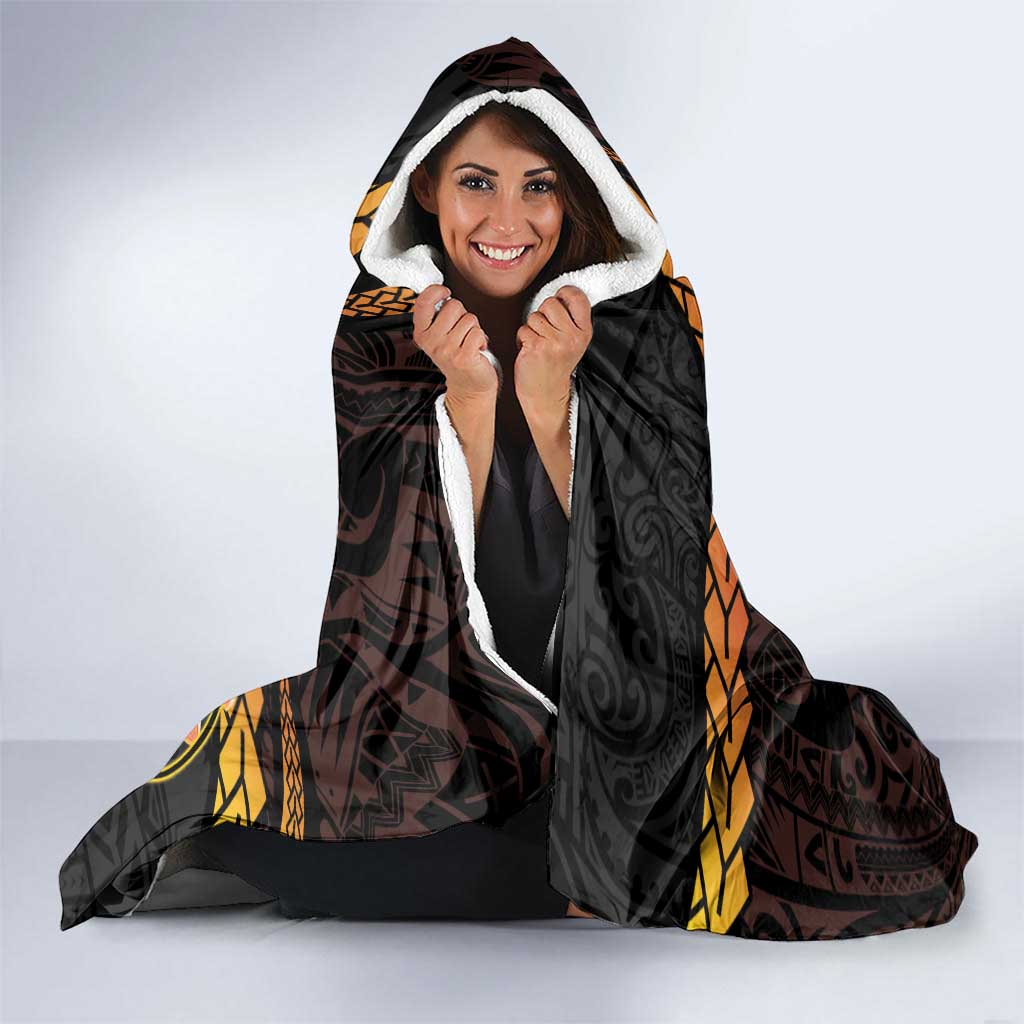 Papua New Guinea Independence Day Hooded Blanket 50th Anniversary Papua Niu Gini Bird Of Paradise LT14 - Polynesian Pride