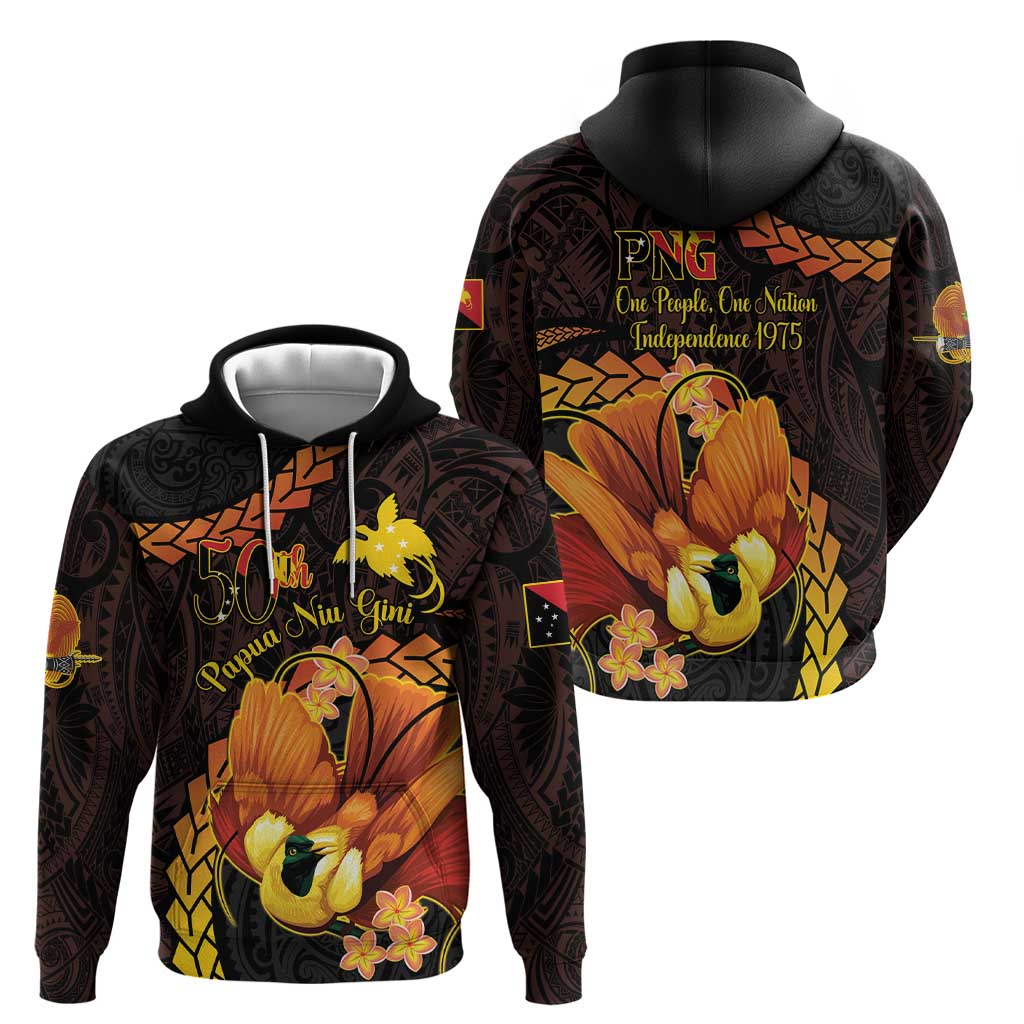 Papua New Guinea Independence Day Hoodie 50th Anniversary Papua Niu Gini Bird Of Paradise LT14 - Polynesian Pride