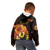 Papua New Guinea Independence Day Kid Hoodie 50th Anniversary Papua Niu Gini Bird Of Paradise LT14 - Polynesian Pride