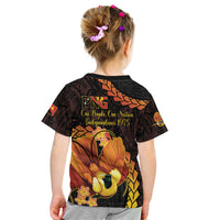 Papua New Guinea Independence Day Kid T Shirt 50th Anniversary Papua Niu Gini Bird Of Paradise LT14 - Polynesian Pride