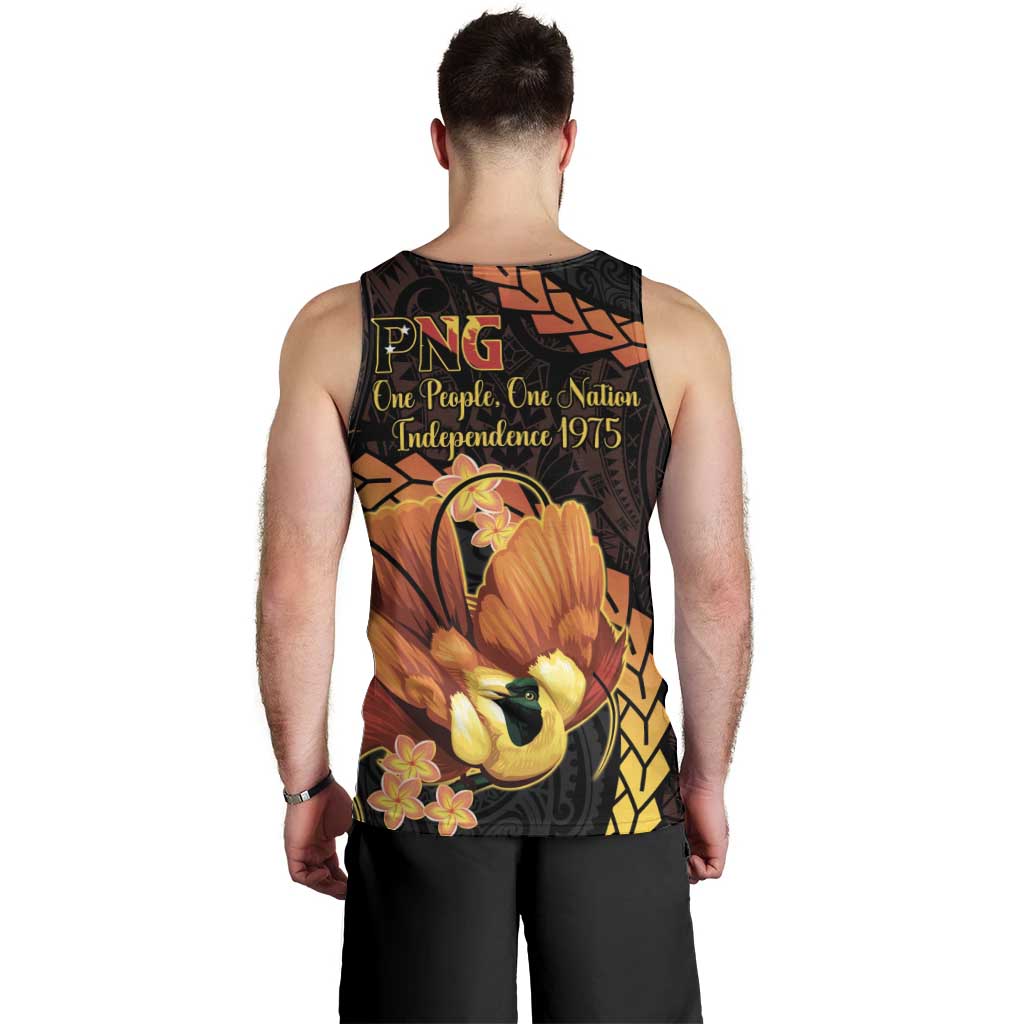 Papua New Guinea Independence Day Men Tank Top 50th Anniversary Papua Niu Gini Bird Of Paradise LT14 - Polynesian Pride