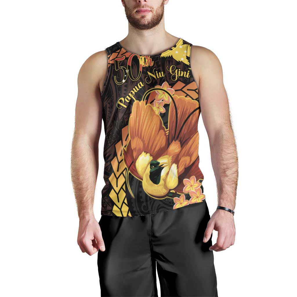 Papua New Guinea Independence Day Men Tank Top 50th Anniversary Papua Niu Gini Bird Of Paradise LT14 - Polynesian Pride