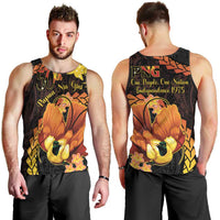 Papua New Guinea Independence Day Men Tank Top 50th Anniversary Papua Niu Gini Bird Of Paradise LT14 - Polynesian Pride