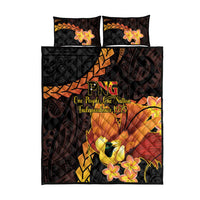 Papua New Guinea Independence Day Quilt Bed Set 50th Anniversary Papua Niu Gini Bird Of Paradise LT14 - Polynesian Pride