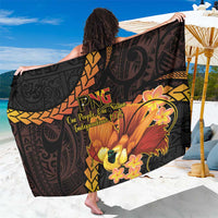 Papua New Guinea Independence Day Sarong 50th Anniversary Papua Niu Gini Bird Of Paradise LT14 One Size 44 x 66 inches Black - Polynesian Pride